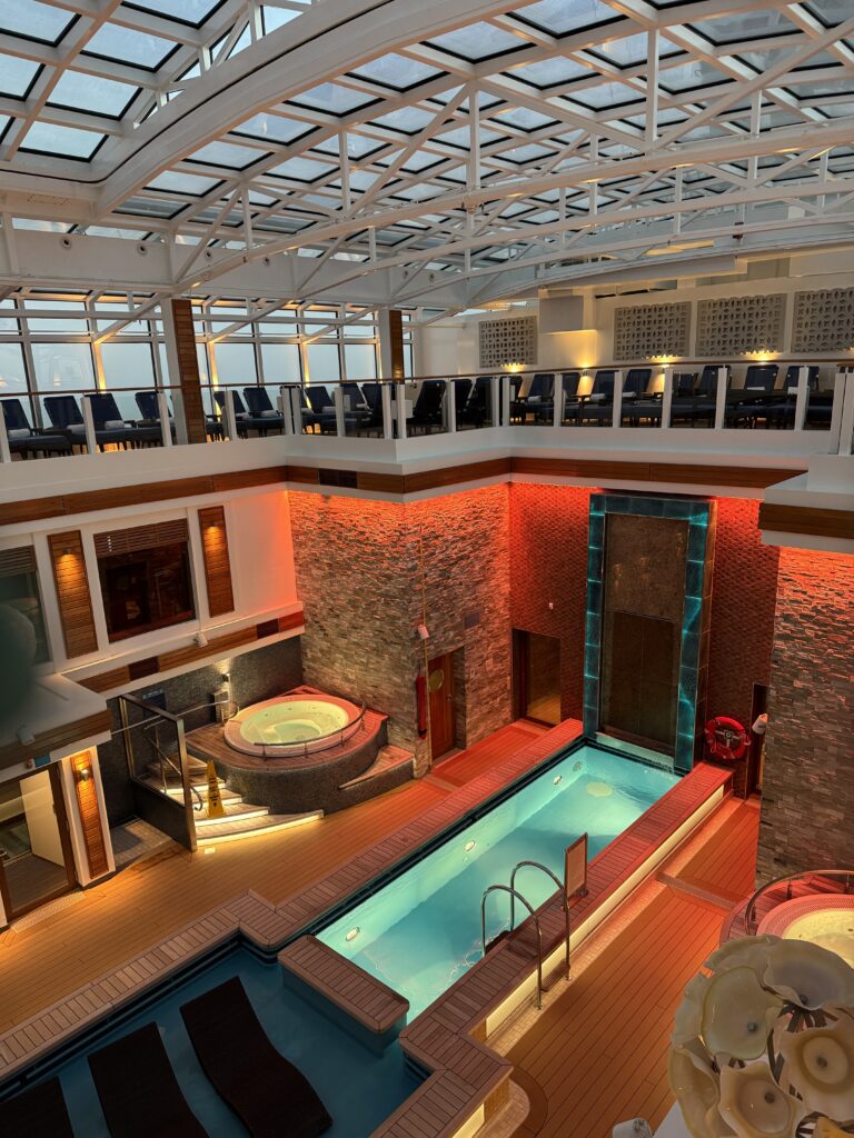 image of Norwegian Encore Haven pool for the post on best cruises for first-time cruisers