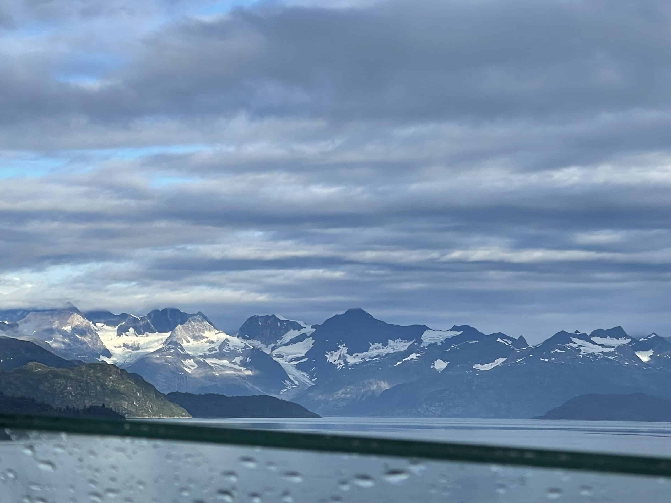 view of Glacier Bay from ship for the post on best Alaska cruise ports