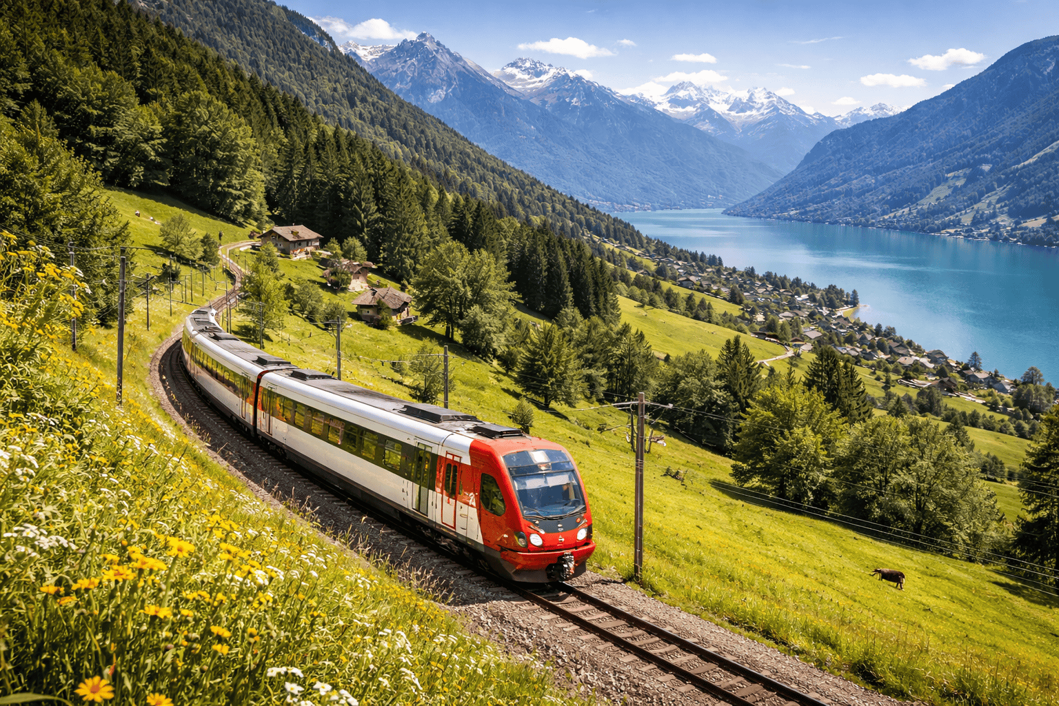 how to travel around Europe train transportation scenic route