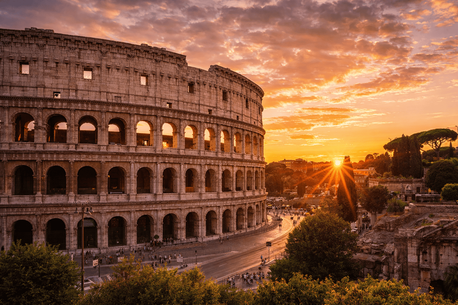 Europe travel destination sunset scenic view inspiration
