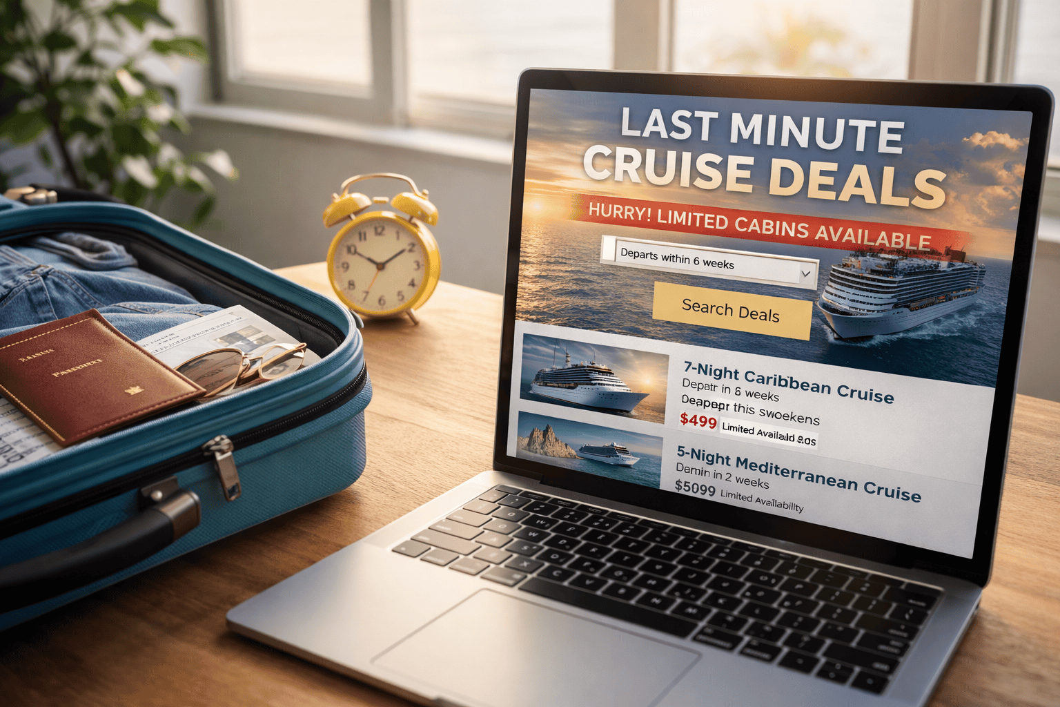 last minute cruise deals limited cabins availability booking