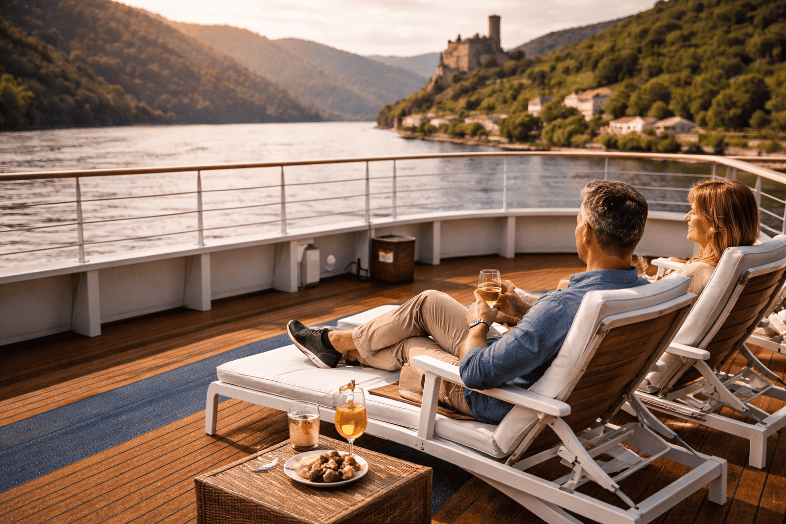 European river cruise onboard experience deck relaxing views